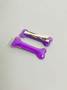 Zestaw 2 uroczych spinek do włosów w kształcie kości dla psa i aligatora, uniwersalne spinki do włosów z bocznymi grzywkami, akcesoria do włosów na imprezy i festiwale, spinki do włosów, klamry do włosów, spinki do włosów, spinki do włosów