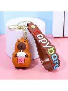Cartoon New Capybara Series Key Chain Pendant, Children's, Bag Charm, Small Promotional School Car Accessories Cute Goth Y2k Christmas Gift Ideas Bag Lanyards With Id Holder Car Accessories Bag Charms Car Accessories Teacher Friend Sister - Multicolor - View 28