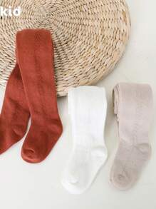 1pc Breathable Simple Baby/Toddler Tights, 0-8 Years Old