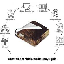 Realistic Sandwich Blanket, Cozy Flannel Breakfast Food Blankets, All Season Soft Throw For Travel Home Decor, Lightweight Sofa Bed Throws, Gifts For Women Boys Girls Kids, 50"*60" - Nhiều màu - Xem 11