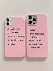 Valentinstag 1 Stück Herz & lächelndes Gesicht, Sonnen Muster matt rosa Handyhülle kompatibel mit iPhone 16, 15, 14, 13, 12, 11 Pro Max, XS, XR, XS Max - Pink - Übersicht 5