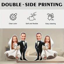 1pc Customized 3D Printed Photo Pillow, Polyester 100% Cover, Polypropylene 100% Filling, Handwash, Multipurpose, Digital Printing, Various Sizes Available - Ideal For Christmas And Halloween Gifts, Customized Photo Pillow With Unique Personalized Face Design Suitable For Birthday, Holiday, Anniversary, Home Decor, Living Room, Bedroom, Valentine's Day, Wedding Decoration, Halloween, Christmas, Thanksgiving,Machine Washable, Digital Printing - Multicolor - View 8