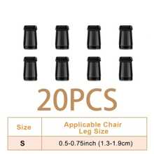 28/20 Square Chair Leg Protection Covers, Black Silicone Felt Furniture Chair Leg Pads, Suitable For Wooden And Tile Floors, Anti-Slip Furniture Leg Caps, Noise-Reducing And Silent Furniture Foot Covers (Multiple Sizes, Suitable For Chair Legs Of 1.3-5.5cm)