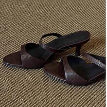 Women Heeled Sandals - 黑色 - 查看 4