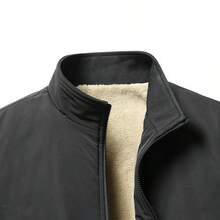 Stand Collar Thermal Jacket, New Autumn/Winter Jacket, Thick Thermal Lined Stand Collar Casual Jacket For Men