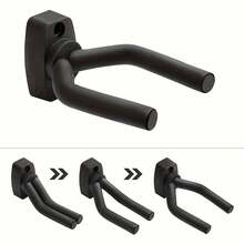 6/4/3/2/1pc Guitar Hanger Wall Mount 4 Packs, Guitar Holder Wall Mount Hook Stand Display With Screws - Easy To Install - Fits All Size Guitars, Bass, Mandolin, Banjo, Ukulele - Black - View 6
