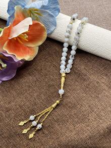 1pc 33pcs Glass Bead Classic Steady Bracelet, Suitable For Men's Daily Wear