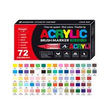 广纳 288/240/168 色软头丙烯马克笔套装，直接供墨系统，覆盖力强，笔尖灵活柔软，速干，绘画艺术用品，艺术家必备水彩笔套装，万圣节、圣诞节送给朋友的礼物 - 彩色 - 查看 21