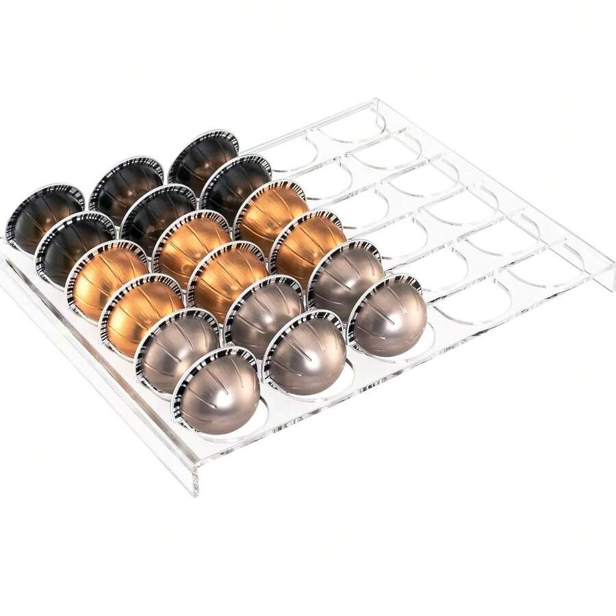 Kaffeekapsel Aufbewahrungsablage, Schubladeneinlage Organizer für kompatible Kapseln in der Küchenschublade, Zuhause