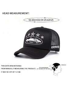 2025 Fashion Personalized Simplicity New Baseball Hat Five Star Embroidery Street Fashion Creative Hip Hop Hat Street Dance Decoration Hat Outdoor Leisure Sports Sunshade Hat Breathable Mesh Hat For Daily Life Suitable For Both Men And Women