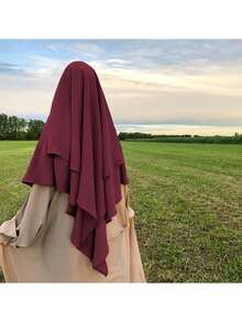 1 Stück Premium weiches & atmungsaktives Muslimisches Hijab Kleid mit Doppelschicht 2025, modisches Hijab Kleid für Frauen, passend zu jeder klassischen vielseitigen Abaya - Verschiedenfarbig - Übersicht 7