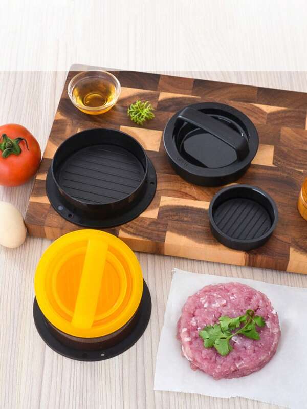 Máquina para hacer hamburguesas en briquetas, Moldeador de hamburguesas, Máquina para hacer hamburguesas rellenas en briquetas, Herramienta de cocina antiadherente 3 en 1 para hamburguesas, hamburguesas rellenas y a la parrilla. Prensa antiadherente para hamburguesas rellenas, salchichas y hamburguesas vegetarianas, apta para hamburguesas rellenas, pequeñas hamburguesas, hamburguesas vegetarianas, para hamburguesas/a la parrilla HAHAYOO