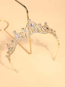 1 件女士时尚公主 3D 皇冠水钻头带，优雅生日发饰，皇冠，头饰，服装皇冠，头饰，发箍，发箍