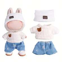 6.69-Inch Doll Clothes, Compatible With Labubu,1sets Of Decoration - Fashionable Bucket Hat And Sweater And Pants Or Skirt Set, Suitable For 6.69-Inch Dolls, Cute BuLabu Accessories, For Play And Display (Shoes And Dolls Not Included) - Multicolor - View 26