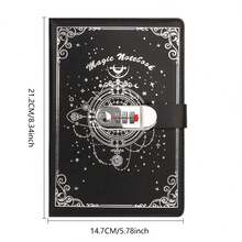 1 PU 密码锁笔记本，100 张/200 页，两种款式，金色/银色，学习用品，文具用品，办公用品 - A5 - 查看 17