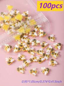 10 Piezas/30 Piezas/50 Piezas/100 Piezas Varios Mini Adornos de Abeja 3D de Resina, Accesorios de Arte de Uñas de Insecto Amarillo de Dibujos Animados Kawaii Sin Olor de Respaldo Plano, Accesorios de Uñas de Alas Amarillas Pequeñas de Estilo Multicolor Transparente de Gelatina Adecuados para Mujeres Manicura DIY, Salón de Uñas, Scrapbooking y Manualidades, Decoración de Abeja Serie de Medio Oriente Estilo Japonés y Coreano Suministros de Uñas Encantos de Uñas Gemas de Uñas