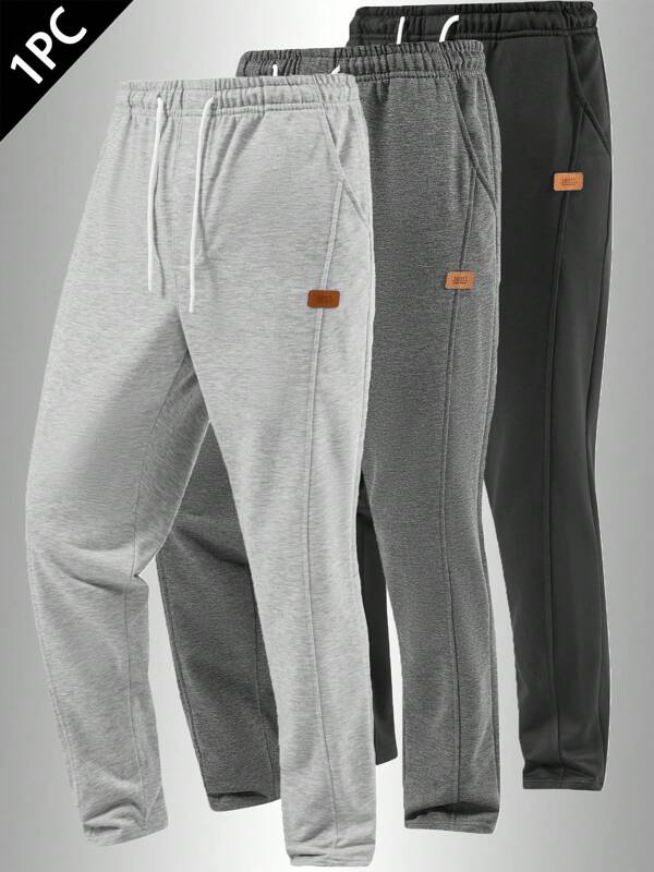Loose Fit Men's Sweatpants Korean Style - Straight Hem Casual Pants For Autumn Winter