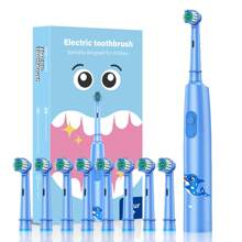 Cepillo de dientes eléctrico con 3 modos de limpieza, recargable con cerdas suaves limpiador de dientes para niños