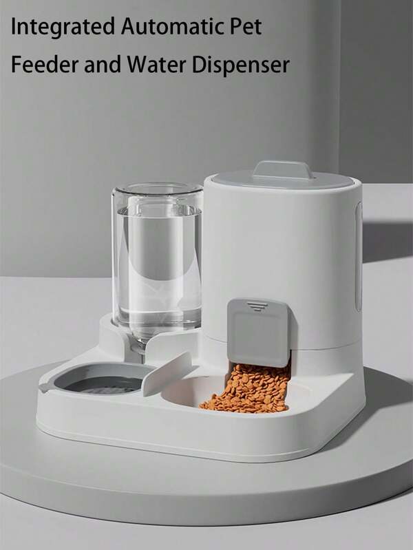 1pc 2-In-1 Automatic Pet Feeder And Water Dispenser, Universal Pet Bowls For Cats And Dogs