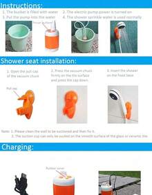 Iron Hammer Ducha portatil electrica Exterior portatil Camping anales duchas para Perros Alta presion Recargable de Alta Capacidad 4800mAh - Ducha - Ver 2