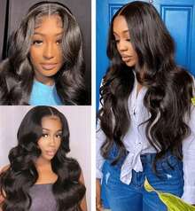 V Part Wigs Human Hair For Women Body Wave Wigs Human Hair Upgrade U Part Wigs No Glue No Leave Out 250 Density Brazilian Human Hair Beginner Friendly Natural Color 40inch - Natural Black - View 9