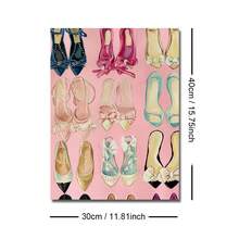 1pc Unframed Luxury Club Women Heels Shoes Fashion Poster Wall Art Canvas Print Minimalist Preppy Art Girly Room Chic Decor Funky Painting For Dorm,Living Room,Bedroom,Modern Home Decoration - Multicolor - View 10