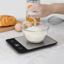 Digital Food ScaleGraduation Kitchen Scale For Baking & Cooking, Stainless Steel With Tare Function.Requires 2*AAA Batteries For Power Supply(Batteries Not Included). - Plateado - Ver 4