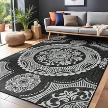 Ordered Outdoor Rug 6x9 Washable Outside Carpet For Indoor Patio Porch Waterproof Easy Cleaning Non Shedding Area Rugs
