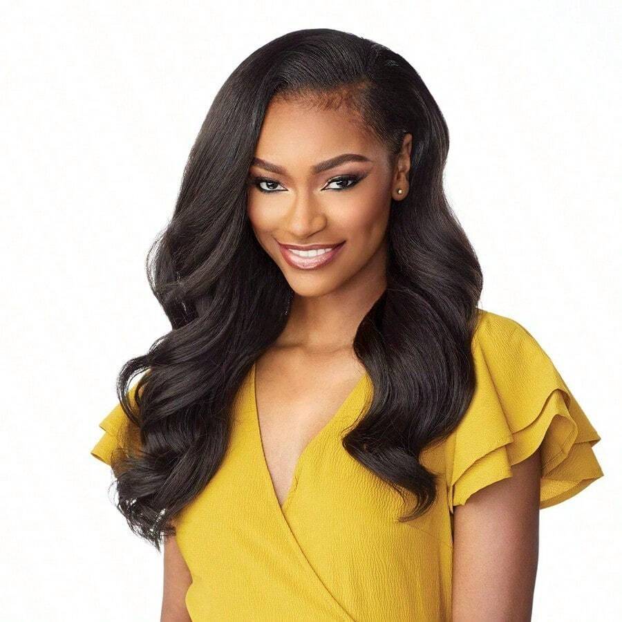 Sensationnel Instant Weave Half Wig 4 Synthetic Blendwig Adjustable Drawstring For Seamless Hair Blending 1B OFFBLACK -It Is Important For Beauties - 1BOFFBLACK - View 1