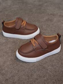 1 Pair Outdoor All-Season Fashionable Casual Retro Style Flat Children Shoes - Brown - View 5