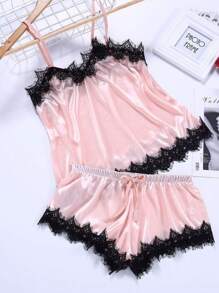 Customizable Sexy Lace Trim Sleepwear Set - Sheer Lingerie With Adjustable Straps, Elegant Couple Loungewear, Romantic Nightwear And Bathrobes For Spa, Hotel, Gym, Home Use