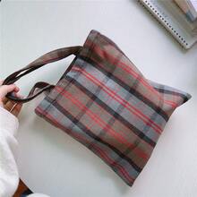 Women Shoulder Bags - 紅灰格 - 查看 1