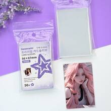 400/ 800pcs 56*87mm Transparent Hard Card Sleeves For 3-Inch Small Cards, Suitable For Mini Cards,Kpop Photocard Sleeves , Acid-Free Cpp Protective Sleeve - trắng - Xem 4