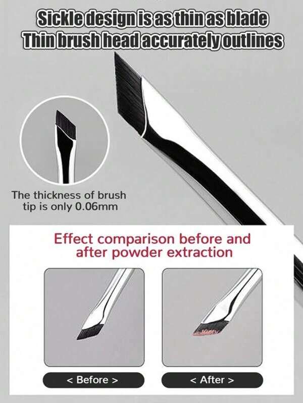 1pc Black Eyeliner Brush, Ultra-Thin Multi-Functional Eyeshadow Brush