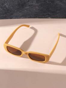 5 件儿童欧美复古个性椭圆方形框架眼镜，适合拍照和聚会 - 彩色 - 查看 4