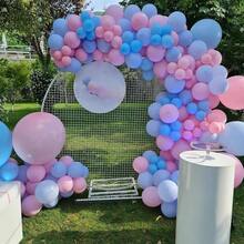P And Blue Balloons Garland Arch Kit, 134pcs Gender Reveal Balloon Garland Arch Kit For Boy Or Girl Gender Reveal Decorations Birthday Party  Shower Decorations - Red & Black(134pcs) - View 4