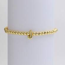 1pc Classic A-Z Initial Letter Bracelet Women 18K Gold Plated Copper Bead Bracelet For Women Jewelry Gift - Letter Bracelet - View 24