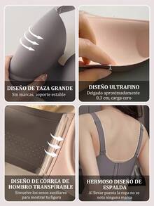 Sensual Star 3 piezas Sujetadores lisos de color minimalista, Sujetador sin costuras y sin aros, cómodo y transpirable, disponible en tres colores - Multicolor - Ver 4
