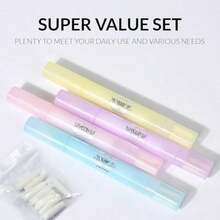 Nail Polish Corrector Pen 4Pcs Nail Polish Remover Pen With 20pcs Tapered Refill Tips Nail Polish Correction Nail Edge Cleaning Pen For Nail Art DIY -It Is Important For Beauties - 如圖 - 查看 2