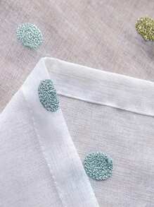 1 pieza Cortina transparente de privacidad con filtrado de luz de colores lunares transparente dulce para