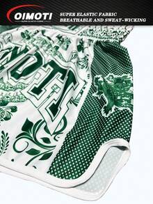 OIMOTI Pantalon de boxe ample jaune tigre, pantalon de fitness, de course, de boxe et d'entraînement MMA pour hommes, pantalon de gym super extensible