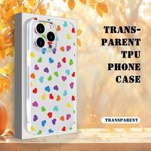 Apariencia de la caja del teléfono, compatible con CasAppearance, compatible con el teléfono Un teléfono con diseño enérgico y artístico en forma de corazón con lentes y apariencia de alta textura, compatible con varios modelos, incluidos 16, 15, 14, 13, 12, 11, XSMAX, Plus, Pro y Series - transparente - Ver 3