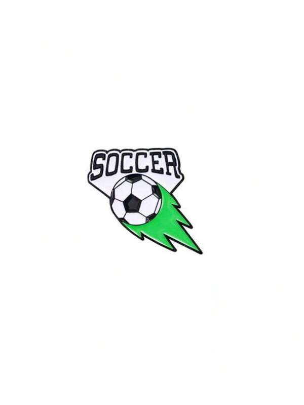 1pc Football Badge Commemorative Pin, Accessory For Backpack, Suit, Decoration, Alloy Brooch Office Accessories Shirts Jacket Jewelry Christmas Halloween