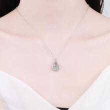Silver Necklace, Anniversary Eternity Jewelry Present For Mother Wife, Birthday Christmas Valentines Gifts For Women