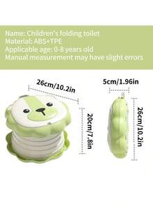 1 件可爱卡通便携式婴儿马桶 - 可折叠旅行便盆，防溅快开 ABS 马桶，免费垃圾袋，适合家庭、酒店和旅行