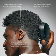 KISS Colors Care Twist King Premium Twist Tool LongLasting Durable 2X Longevity Defines Twists Professional Quality Quick Easy Styling Washable Black 0.53 Pounds KTWS04 -AA - 黑色 - 查看 3