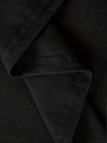 Women's Black Blur Album Graphic Print T-Shirt - Casual Short Sleeve Round Neck Tee With Band Design, Machine Washable Everyday Top, Ladies T Shirts, Music Fan Apparel, Allseason Clothing - màu đen - Xem 4