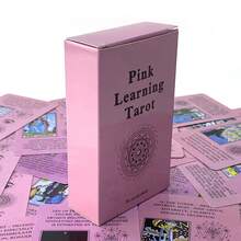 Pink Learning Tarot 10.3*6cm 78 Pcs Tarot Cards With Keywords Based On Rider Waite System - Multicolor - View 1