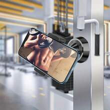 1个适用于健身房和高尔夫球车的磁性手机支架 - 360°旋转，重型磁铁底座（适用于铁质表面）。易于安装（不防水）。兼容4.7-6.5英寸手机 - 非常适合锻炼和自拍，兼容和安卓手机，是生日、家人、朋友的礼物，车载配件，车载手机支架 - 彩色 - 查看 5