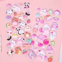 2 Pcs/Lot Creative Animals Rabbits Bears Party Soft Puffy 3D Stickers Scrapbooking Diy Journal Stationery Sticker Deco School Office Supplies - Multicolor - View 4